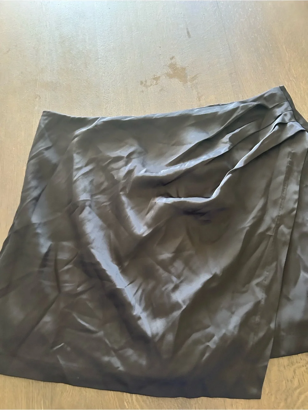 Abercrombie & Fitch NWT black silky mini skirt skirt faux wrap